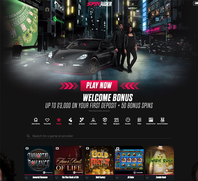 Preview of Brand New Casino Spin Rider